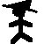 a stick figure wearing a pointy hat